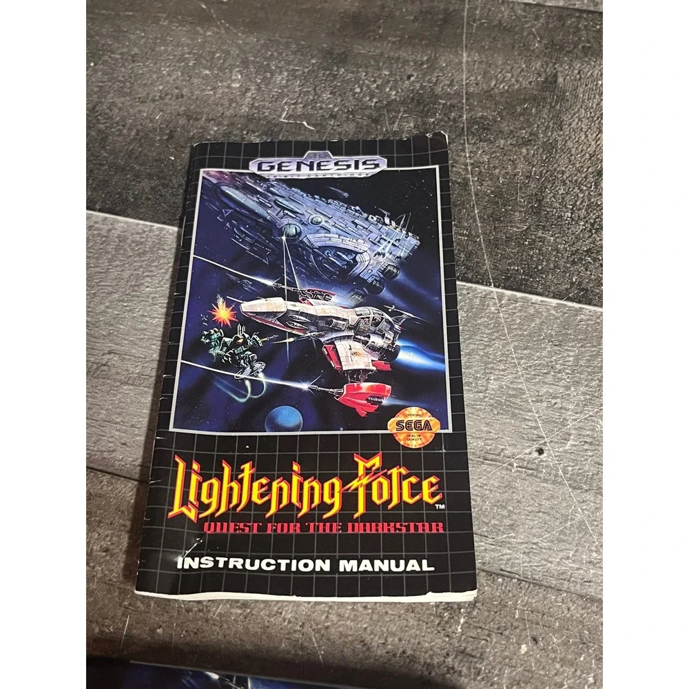 Lightening Force Quest for the Darkstar Sega Genesis CIB Shmup Thunder Force IV